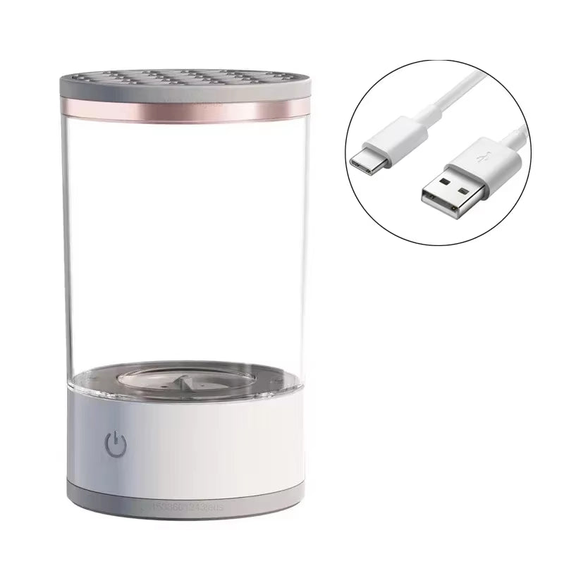USB Electric Makeup Brush Cleaner – 3-in-1 Portable Washer, Dryer & Drying Rack for Quick, Effortless Brush Cleaning